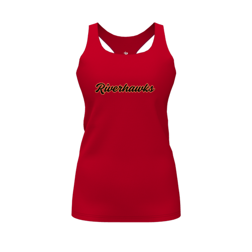 [FT0TRBRD-FYS-LOGO1] Decker Racerback Tank Top (Female Youth S, Red, Logo 1)