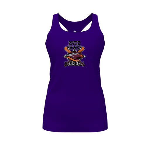 [FT0TRBPP-FYS-LOGO2] Decker Racerback Tank Top (Female Youth S, Purple, Logo 2)