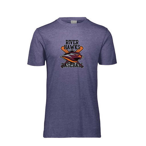 [FTSCUBNV-YS-LOGO2] Decker Youth Tri-Blend T-Shirt - Short Sleeve (Youth S, Navy, Logo 2)