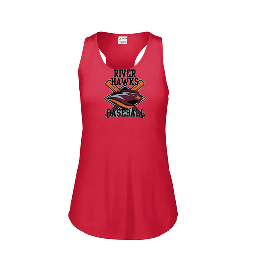 [FT0TUBRD-FAS-LOGO2] Ladies Tri Blend Tank Top (Female Adult S, Red, Logo 2)