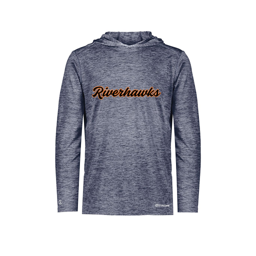 [FOLHCGNV-AS-LOGO1] Decker Men's Charge Hoodie (Adult S, Navy, Logo 1)