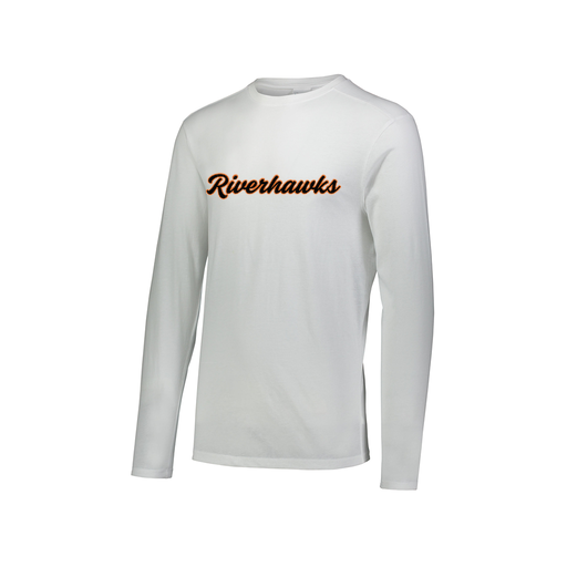 [FTLCUBWH-AXS-LOGO1] Decker Men's Tri-Blend T-Shirt - Long Sleeve (Adult XS, White, Logo 1)