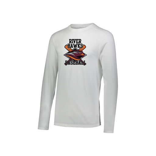 [FTLCUBWH-YS-LOGO2] Youth LS Ultra-blend T-Shirt (Youth S, White, Logo 2)